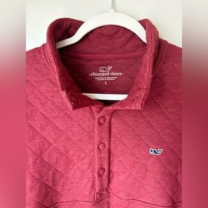 Vineyard Vines Quilted Polo in Burgundy